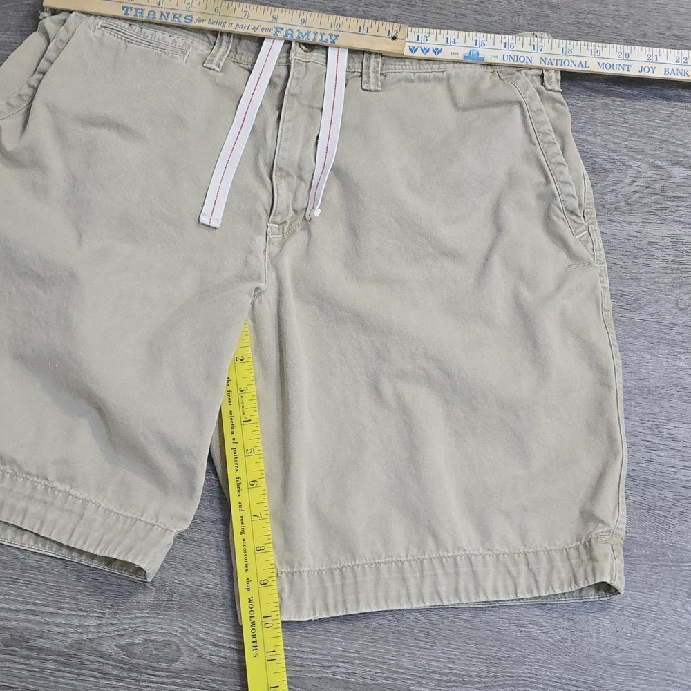 VTG Polo Ralph Lauren Bermuda Chino Shorts Drawstring Talon Zip Flap Pockets 35 - Picture 13 of 14